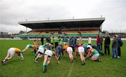 8 January 2012; Carlow players warm down after the game. Bord Na Mona O'Byrne Cup, First Round, Carlow v Dublin, Dr. Cullen Park, Carlow. Picture credit: Stephen McCarthy / SPORTSFILE