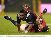 3 June 2017; Taulupe Faletau of the British & Irish Lions is tackled by Sevu Reece of the New Zealand Provincial Barbarians during the match between the New Zealand Provincial Barbarians and the British & Irish Lions at Toll Stadium in Whangarei, New Zealand. Photo by Stephen McCarthy/Sportsfile