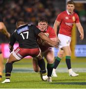 3 June 2017; Tadhg Furlong of the British & Irish Lions is tackled by Tolu Fahamokioa of the New Zealand Provincial Barbarians during the match between the New Zealand Provincial Barbarians and the British & Irish Lions at Toll Stadium in Whangarei, New Zealand. Photo by Stephen McCarthy/Sportsfile