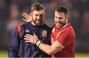 3 June 2017; Elliot Daly, left, and Tommy Seymour of the British & Irish Lions following the match between the New Zealand Provincial Barbarians and the British & Irish Lions at Toll Stadium in Whangarei, New Zealand. Photo by Stephen McCarthy/Sportsfile