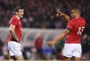 3 June 2017; Jonathan Sexton, left, and Jonathan Joseph of the British & Irish Lions during the match between the New Zealand Provincial Barbarians and the British & Irish Lions at Toll Stadium in Whangarei, New Zealand. Photo by Stephen McCarthy/Sportsfile