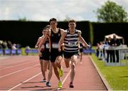 3 June 2017; Rory Lodge of St Kierans, Co Kilkenny on his way to winning the Senior Boy's 800m , ahead of Mark Glynn of Newbridge, Co Kildare, who finished second, during the Irish Life Health All Ireland Schools Track & Field Championships 2017 at Tullamore Harrier Stadium, in Co. Offaly. Photo by Sam Barnes/Sportsfile