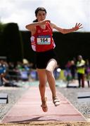 3 June 2017; Grace Furlong of CBS New Ross, Co Wexford, on her way to winning the Senior Girl's Triple Jump during the Irish Life Health All Ireland Schools Track & Field Championships 2017 at Tullamore Harrier Stadium, in Co. Offaly. Photo by Sam Barnes/Sportsfile