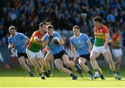3 June 2017; Con O'Callaghan of Dublin in action against Darragh Foley, left, and John Murphy of Carlow during the Leinster GAA Football Senior Championship Quarter-Final match between Dublin and Carlow at O'Moore Park, Portlaoise, in Co. Laois. Photo by Daire Brennan/Sportsfile
