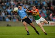 3 June 2017; James McCarthy of Dublin in action against Alan Kelly of Carlow during the Leinster GAA Football Senior Championship Quarter-Final match between Dublin and Carlow at O'Moore Park, Portlaoise, in Co. Laois. Photo by Daire Brennan/Sportsfile