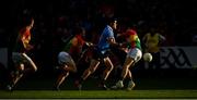 3 June 2017; Diarmuid Connolly of Dublin in action against Darragh Foley , left, Kieran Nolan and Shane Clarke, right, during the Leinster GAA Football Senior Championship Quarter-Final match between Dublin and Carlow at O'Moore Park, Portlaoise, in Co. Laois.  Photo by Ray McManus/Sportsfile