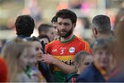 3 June 2017; A dejected Shane Redmond of Carlow after the Leinster GAA Football Senior Championship Quarter-Final match between Dublin and Carlow at O'Moore Park, Portlaoise, in Co. Laois. Photo by Daire Brennan/Sportsfile