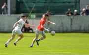 4 June 2017; Laois goalkeeper Graham Brody is tackled by Cathal McNally of Kildare as he makes his way up the field during the Leinster GAA Football Senior Championship Quarter-Final match between Laois and Kildare at O'Connor Park, in Tullamore, Co. Offaly.   Photo by Piaras Ó Mídheach/Sportsfile