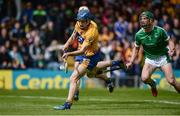 4 June 2017; Shane O'Donnell of Clare shoots to score his side's second goal despite the efforts of Sean Finn of Limerick during the Munster GAA Hurling Senior Championship Semi-Final between Limerick and Clare at Semple Stadium in Thurles, Co. Tipperary. Photo by Diarmuid Greene/Sportsfile