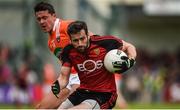 4 June 2017; Kevin McKernan of Down in action against Stefan Campbell of Armagh during the Ulster GAA Football Senior Championship Quarter-Final match between Down and Armagh at Páirc Esler, in Newry. Photo by Philip Fitzpatrick/Sportsfile