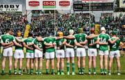 4 June 2017; Limerick supporters during the playing of the national anthem before the Munster GAA Hurling Senior Championship Semi-Final between Limerick and Clare at Semple Stadium in Thurles, Co. Tipperary. Photo by Diarmuid Greene/Sportsfile