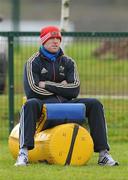 10 January 2012; Munster's Paul O'Connell sits out squad training ahead of their Heineken Cup, Pool 1, Round 5, game against Castres Olympique on Saturday. Munster Rugby Squad Training, Cork Institute of Technology, Bishopstown, Cork. Picture credit: Diarmuid Greene / SPORTSFILE