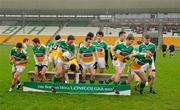 8 January 2012; The Offaly players leave the bench after the team photograph. Bord Na Mona O'Byrne Cup, First Round, Offaly v Westmeath, O'Connor Park, Tullamore, Co. Offaly. Picture credit: Pat Murphy / SPORTSFILE