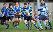 11 January 2012; Jack Cleary, Gorey CS, is tackled by Aaron Campbell, Newpark Comprehensive. Vinnie Murray Cup, 1st Round, Gorey CS v Newpark Comprehensive, Greystones RFC, Greystones, Co. Wicklow. Picture credit: Matt Browne / SPORTSFILE