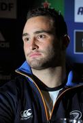 13 January 2012; Leinster's David Kearney during a press conference ahead of their Heineken Cup, Pool 3, Round 5 game against Glasgow Warriors on Sunday. Leinster Rugby Squad Press Conference, David Lloyd Riverview, Clonskeagh, Dublin. Picture credit: Matt Browne / SPORTSFILE