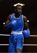 28 April 2017; Bengoro Bamba of France during the 75kg bout against Arthur Beck of Germany at the Elite International Boxing Tournament in the National Stadium, Dublin. Photo by Piaras Ó Mídheach/Sportsfile