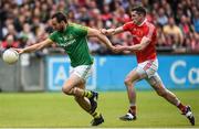 4 June 2017; Graham Reilly of Meath in action against John Bingham of Louth during the Leinster GAA Football Senior Championship Quarter-Final match between Meath and Louth at Parnell Park, in Dublin. Photo by Matt Browne/Sportsfile