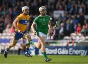 4 June 2017; Cian Lynch of Limerick in action against Conor Cleary of Clare during the Munster GAA Hurling Senior Championship Semi-Final match between Limerick and Clare at Semple Stadium, in Thurles, Co. Tipperary. Photo by Ray McManus/Sportsfile