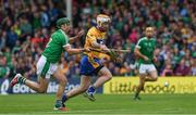 4 June 2017; Conor McGrath of Clare in action against Sean Finn of Limerick during the Munster GAA Hurling Senior Championship Semi-Final match between Limerick and Clare at Semple Stadium, in Thurles, Co. Tipperary. Photo by Ray McManus/Sportsfile