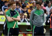 4 June 2017; William O'Donoghue, left, and Gearóid Hegarty of Limerick ahead of the Munster GAA Hurling Senior Championship Semi-Final between Limerick and Clare at Semple Stadium in Thurles, Co. Tipperary. Photo by Diarmuid Greene/Sportsfile