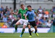 4 May 2017; Jonny Hayes of Republic of Ireland in action against Jonathan Urretaviscaya of Uruguay during the international friendly match between Republic of Ireland and Uruguay at the Aviva Stadium in Dublin Photo by Eóin Noonan/Sportsfile