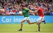 4 June 2017; Graham Reilly of Meath in action against John Bingham of Louth during the Leinster GAA Football Senior Championship Quarter-Final match between Meath and Louth at Parnell Park, in Dublin. Photo by Matt Browne/Sportsfile