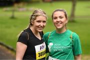 5 June 2017; Kaylin Walsh, left, from Westmeath and Kelly Brady from East Wall in Dublin both participating in the 2017 VHI Women’s Mini Marathon. Nearly 33,000 participants took to the streets of Dublin to run, walk and jog the 10km route, raising much needed funds for hundreds of charities around the country. For further information please log on to www.vhiwomensminimarathon.ie Photo by Eóin Noonan/Sportsfile