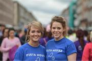 5 June 2017; Kelly Bruen, left, and Aoife Larkin both from Galway and participating in the 2017 VHI Women’s Mini Marathon. Nearly 33,000 participants took to the streets of Dublin to run, walk and jog the 10km route, raising much needed funds for hundreds of charities around the country. For further information please log on to www.vhiwomensminimarathon.ie Photo by Eóin Noonan/Sportsfile