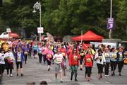 5 June 2017; A general view of participants prior to the start of the 2017 VHI Women’s Mini Marathon. Nearly 33,000 participants took to the streets of Dublin to run, walk and jog the 10km route, raising much needed funds for hundreds of charities around the country. For further information please log on to www.vhiwomensminimarathon.ie Photo by Eóin Noonan/Sportsfile