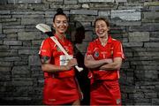 5 June 2017; Pictured at New Ireland Assurance’s launch of the 2017 Cork Camogie championship season is Cork star Ashling Thompson, left, and Rena Buckley. Photo by Ramsey Cardy/Sportsfile