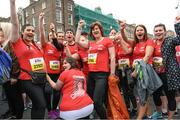 5 June 2017; Shelly Squad members from Castleblayney Co. Monaghan, prior to participating in the 2017 VHI Women’s Mini Marathon. Nearly 33,000 participants took to the streets of Dublin to run, walk and jog the 10km route, raising much needed funds for hundreds of charities around the country. For further information please log on to www.vhiwomensminimarathon.ie