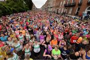 5 June 2017; Participants at the start of the Vhi Women's Mini Marathon 2017. Nearly 33,000 participants took to the streets of Dublin to run, walk and jog the 10km route, raising much needed funds for hundreds of charities around the country. For further information please log on to www.vhiwomensminimarathon.ie Photo by Seb Daly/Sportsfile