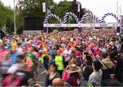 5 June 2017; A general view at the start of the 2017 VHI Women’s Mini Marathon. Nearly 33,000 participants took to the streets of Dublin to run, walk and jog the 10km route, raising much needed funds for hundreds of charities around the country. For further information please log on to www.vhiwomensminimarathon.ie  Photo by Sam Barnes/Sportsfile