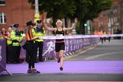 5 June 2017; Ann Marie McGlynn from Strabane, Co. Tyrone wins the 2017 VHI Women’s Mini Marathon. Nearly 33,000 participants took to the streets of Dublin to run, walk and jog the 10km route, raising much needed funds for hundreds of charities around the country. For further information please log on to www.vhiwomensminimarathon.ie  Photo by Sam Barnes/Sportsfile