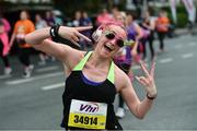 5 June 2017; A runner in action during the VHI Women’s Mini Marathon 2017. Nearly 33,000 participants took to the streets of Dublin to run, walk and jog the 10km route, raising much needed funds for hundreds of charities around the country. For further information please log on to www.vhiwomensminimarathon.ie Photo by Eóin Noonan/Sportsfile