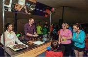 5 June 2017; VHI support team member David Gillick doing a food demonstration in the Vhi relaxation area after the Vhi Women’s Mini Marathon 2017. Nearly 33,000 participants took to the streets of Dublin to run, walk and jog the 10km route, raising much needed funds for hundreds of charities around the country. For further information please log on to www.vhiwomensminimarathon.ie Photo by Seb Daly/Sportsfile
