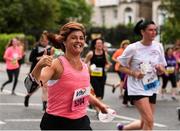 5 June 2017; A runner in action during the VHI Women’s Mini Marathon 2017. Nearly 33,000 participants took to the streets of Dublin to run, walk and jog the 10km route, raising much needed funds for hundreds of charities around the country. For further information please log on to www.vhiwomensminimarathon.ie  Photo by Eóin Noonan/Sportsfile