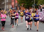 5 June 2017; A general view of runners during the Vhi Women’s Mini Marathon 2017. Nearly 33,000 participants took to the streets of Dublin to run, walk and jog the 10km route, raising much needed funds for hundreds of charities around the country. For further information please log on to www.vhiwomensminimarathon.ie  Photo by Sam Barnes/Sportsfile