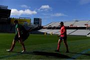 6 June 2017; Greig Laidlaw, left, and Leigh Halfpenny of the British and Irish Lions during kickers practice at Eden Park in Auckland, New Zealand. Photo by Stephen McCarthy/Sportsfile