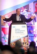 14 January 2012; Brian Cuthbert, former manager of the Cork Minor Football team, speaking at a GAA Games Development conference. Croke Park, Dublin. Photo by Sportsfile