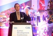 14 January 2012; Professor Jean Côté, School of Kinesiology and Health Studies, Queen's University, Canada, speaking at a GAA Games Development conference. Croke Park, Dublin. Photo by Sportsfile