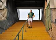 15 January 2012; Graham Geraghty, Meath selector and player, walks down the steps from the stands at the end off the game after speaking to the media. Bord na Mona O'Byrne Cup, Quarter-Final, Meath v Louth, Pairc Tailteann, Navan, Co. Meath. Picture credit: David Maher / SPORTSFILE