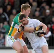 15 January 2012; Daryl Flynn, Kildare, in action against Alan Mulhall, Offaly. Bord na Mona O'Byrne Cup, Quarter-Final, Kildare v Offaly, St Conleth's Park, Newbridge, Co. Kildare. Picture credit: Dáire Brennan / SPORTSFILE