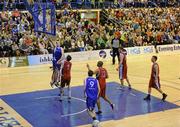 15 January 2012; Michael McGinn, Bord Gáis Neptune, goes for a lay-up against UCC Demons in front of a full house. Men's Superleague Cup Semi-Final, Bord Gáis Neptune v UCC Demons, Neptune Stadium, Cork. Picture credit: Brendan Moran / SPORTSFILE