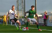 2 June 2017; Sean Maguire of Cork City in action against Chris Shields of Dundalk during the SSE Airtricity League Premier Division match between Dundalk and Cork City at Oriel Park in Dundalk, Co. Louth. Photo by Ramsey Cardy/Sportsfile