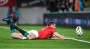 7 June 2017; Jared Payne of the British & Irish Lions narrowly misses a try during the match between Auckland Blues and the British & Irish Lions at Eden Park in Auckland, New Zealand. Photo by Stephen McCarthy/Sportsfile