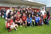 4 June 2017; Down players with Chinese exchange students from the University of Ulster after the Ulster GAA Football Senior Championship Quarter-Final match between Down and Armagh at Páirc Esler, in Newry. Photo by Daire Brennan/Sportsfile