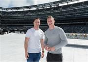 7 June 2017; Ireland's Rory O'Loughlin, left, and Dan Leavy on a tour of the MetLife Stadium in New Jersey during the team's down day ahead of their match against USA. Photo by Ramsey Cardy/Sportsfile