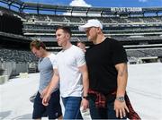 7 June 2017; Ireland players, from left, Kieran Marmion, Rory O'Loughlin and Andrew Porter on a tour of the MetLife Stadium in New Jersey during the team's down day ahead of their match against USA. Photo by Ramsey Cardy/Sportsfile