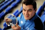 16 January 2012; Leinster's Jonathan Sexton who has been voted the Bank of Ireland Leinster Rugby Player of the Month for November / December 2011. Donnybrook Stadium, Donnybrook, Dublin. Picture credit: Brian Lawless / SPORTSFILE